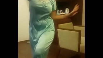 Indian Wife Dancing in hotel room