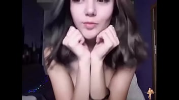adorable girl on webcam