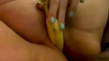 Didn’t have a dildo so made do with a banana