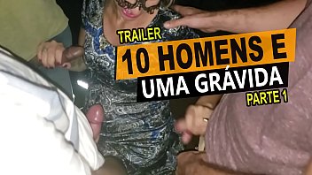 10 homens e uma grávida, Cristina Almeida em um menage no cinema com vários desconhecidos, casal amador - Kratos Parte 1/4