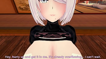 2b practicing and I interrupt her to fuck POV | Nier: Automata | Short