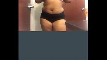Black BBW shows ass and tits